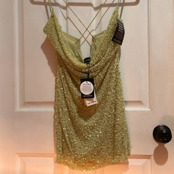 NWT retrofete $495 sequined-embellished dress
